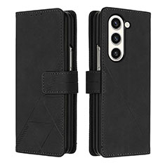 Coque Portefeuille Livre Cuir Etui Clapet Y02B pour Samsung Galaxy Z Fold5 5G Noir