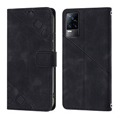 Coque Portefeuille Livre Cuir Etui Clapet Y02B pour Vivo V21e 4G Noir