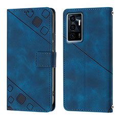 Coque Portefeuille Livre Cuir Etui Clapet Y02B pour Vivo V23e 5G Bleu