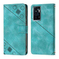 Coque Portefeuille Livre Cuir Etui Clapet Y02B pour Vivo V23e 5G Vert