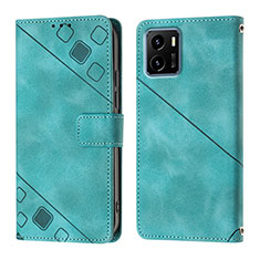 Coque Portefeuille Livre Cuir Etui Clapet Y02B pour Vivo Y10 Vert