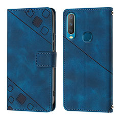 Coque Portefeuille Livre Cuir Etui Clapet Y02B pour Vivo Y11 Bleu