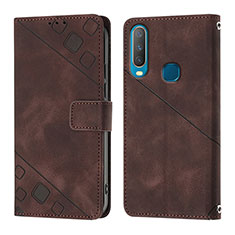 Coque Portefeuille Livre Cuir Etui Clapet Y02B pour Vivo Y11 Marron