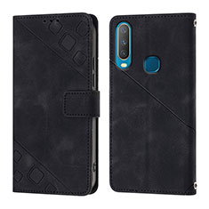 Coque Portefeuille Livre Cuir Etui Clapet Y02B pour Vivo Y11 Noir