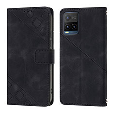 Coque Portefeuille Livre Cuir Etui Clapet Y02B pour Vivo Y21 Noir