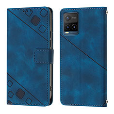 Coque Portefeuille Livre Cuir Etui Clapet Y02B pour Vivo Y33s Bleu