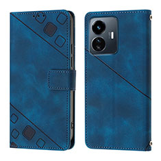 Coque Portefeuille Livre Cuir Etui Clapet Y02B pour Vivo Y77 5G Bleu