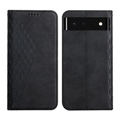 Coque Portefeuille Livre Cuir Etui Clapet Y02X pour Google Pixel 6 5G Noir