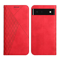 Coque Portefeuille Livre Cuir Etui Clapet Y02X pour Google Pixel 6 5G Rouge