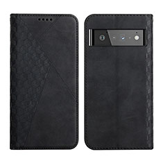 Coque Portefeuille Livre Cuir Etui Clapet Y02X pour Google Pixel 6 Pro 5G Noir