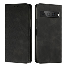 Coque Portefeuille Livre Cuir Etui Clapet Y02X pour Google Pixel 7 Pro 5G Noir