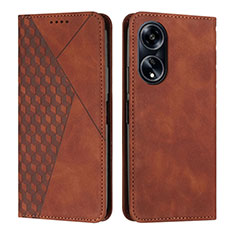 Coque Portefeuille Livre Cuir Etui Clapet Y02X pour Huawei Honor X5 Plus Marron