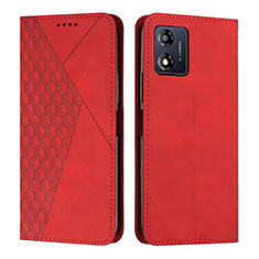 Coque Portefeuille Livre Cuir Etui Clapet Y02X pour Motorola Moto E13 Rouge