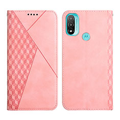 Coque Portefeuille Livre Cuir Etui Clapet Y02X pour Motorola Moto E20 Or Rose