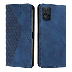 Coque Portefeuille Livre Cuir Etui Clapet Y02X pour Motorola Moto E22 Bleu