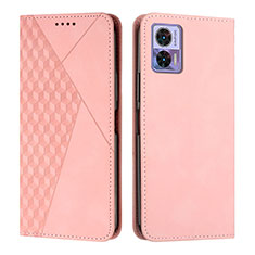 Coque Portefeuille Livre Cuir Etui Clapet Y02X pour Motorola Moto Edge 30 Lite 5G Or Rose