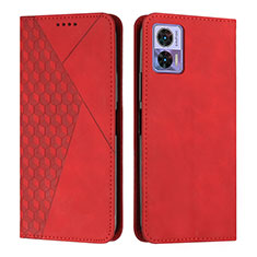 Coque Portefeuille Livre Cuir Etui Clapet Y02X pour Motorola Moto Edge 30 Lite 5G Rouge