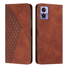 Coque Portefeuille Livre Cuir Etui Clapet Y02X pour Motorola Moto Edge 30 Neo 5G Marron