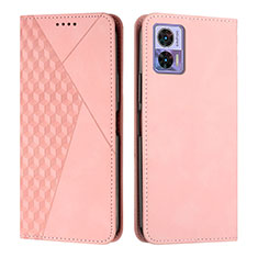 Coque Portefeuille Livre Cuir Etui Clapet Y02X pour Motorola Moto Edge 30 Neo 5G Or Rose