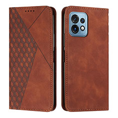 Coque Portefeuille Livre Cuir Etui Clapet Y02X pour Motorola Moto Edge 40 Pro 5G Marron