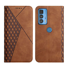 Coque Portefeuille Livre Cuir Etui Clapet Y02X pour Motorola Moto Edge S Pro 5G Marron