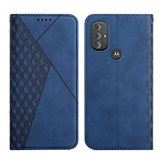 Coque Portefeuille Livre Cuir Etui Clapet Y02X pour Motorola Moto G Play Gen 2 Bleu