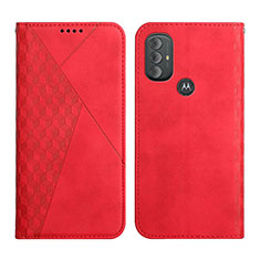 Coque Portefeuille Livre Cuir Etui Clapet Y02X pour Motorola Moto G Play Gen 2 Rouge