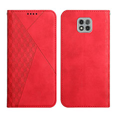 Coque Portefeuille Livre Cuir Etui Clapet Y02X pour Motorola Moto G Power (2021) Rouge