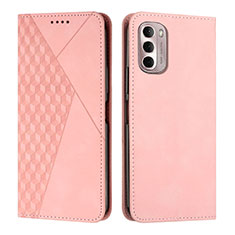 Coque Portefeuille Livre Cuir Etui Clapet Y02X pour Motorola Moto G Stylus (2022) 4G Or Rose