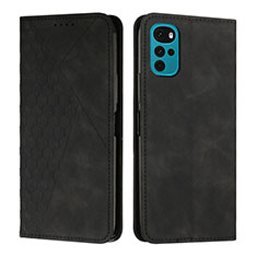 Coque Portefeuille Livre Cuir Etui Clapet Y02X pour Motorola Moto G22 Noir