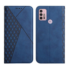 Coque Portefeuille Livre Cuir Etui Clapet Y02X pour Motorola Moto G30 Bleu