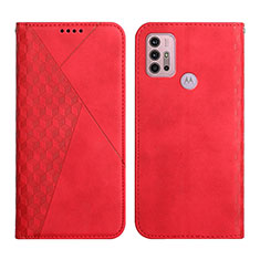 Coque Portefeuille Livre Cuir Etui Clapet Y02X pour Motorola Moto G30 Rouge