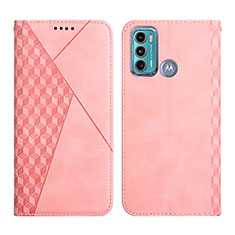 Coque Portefeuille Livre Cuir Etui Clapet Y02X pour Motorola Moto G40 Fusion Or Rose