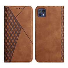 Coque Portefeuille Livre Cuir Etui Clapet Y02X pour Motorola Moto G50 5G Marron