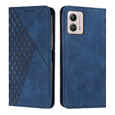 Coque Portefeuille Livre Cuir Etui Clapet Y02X pour Motorola Moto G53 5G Bleu