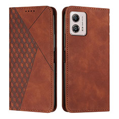 Coque Portefeuille Livre Cuir Etui Clapet Y02X pour Motorola Moto G53 5G Marron