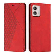 Coque Portefeuille Livre Cuir Etui Clapet Y02X pour Motorola Moto G53 5G Rouge