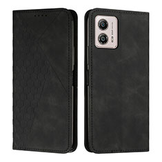 Coque Portefeuille Livre Cuir Etui Clapet Y02X pour Motorola Moto G53y 5G Noir