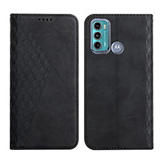 Coque Portefeuille Livre Cuir Etui Clapet Y02X pour Motorola Moto G60 Noir