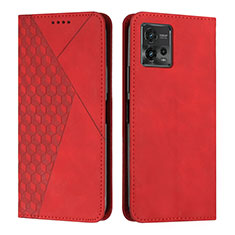 Coque Portefeuille Livre Cuir Etui Clapet Y02X pour Motorola Moto G72 Rouge