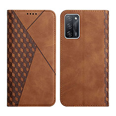 Coque Portefeuille Livre Cuir Etui Clapet Y02X pour Oppo A53s 5G Marron