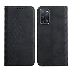 Coque Portefeuille Livre Cuir Etui Clapet Y02X pour Oppo A53s 5G Noir