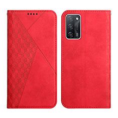 Coque Portefeuille Livre Cuir Etui Clapet Y02X pour Oppo A53s 5G Rouge