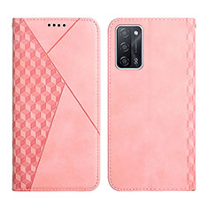 Coque Portefeuille Livre Cuir Etui Clapet Y02X pour Oppo A55 5G Or Rose