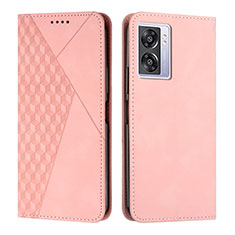 Coque Portefeuille Livre Cuir Etui Clapet Y02X pour Oppo A57 5G Or Rose