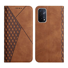 Coque Portefeuille Livre Cuir Etui Clapet Y02X pour Oppo A74 5G Marron