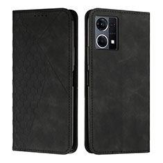 Coque Portefeuille Livre Cuir Etui Clapet Y02X pour Oppo F21 Pro 4G Noir