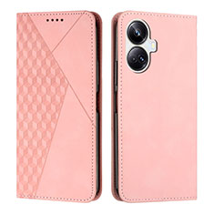 Coque Portefeuille Livre Cuir Etui Clapet Y02X pour Realme 10 Pro+ Plus 5G Or Rose