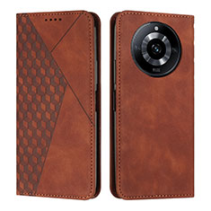 Coque Portefeuille Livre Cuir Etui Clapet Y02X pour Realme 11 Pro 5G Marron