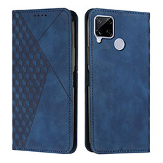 Coque Portefeuille Livre Cuir Etui Clapet Y02X pour Realme 7i RMX2193 Bleu